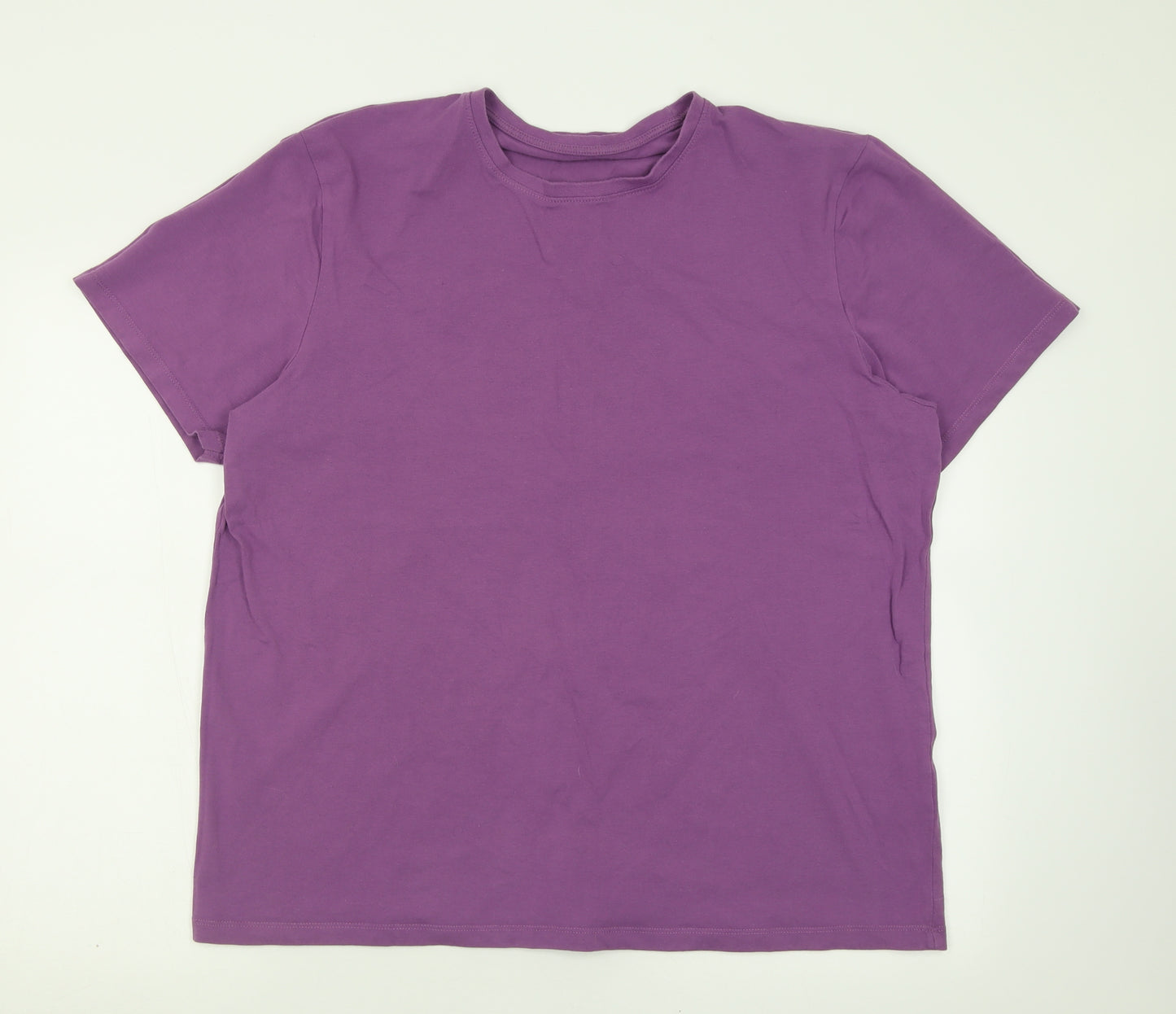 Primark Mens Purple  Cotton  T-Shirt Size 3XL Crew Neck  - Muscle Fit