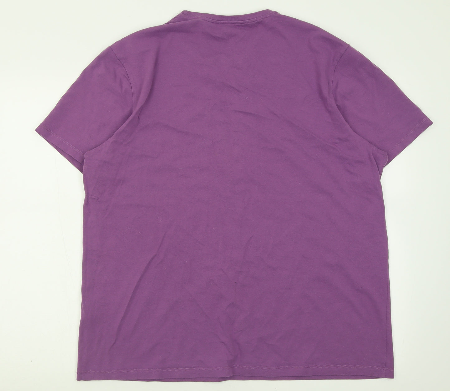Primark Mens Purple  Cotton  T-Shirt Size 3XL Crew Neck  - Muscle Fit