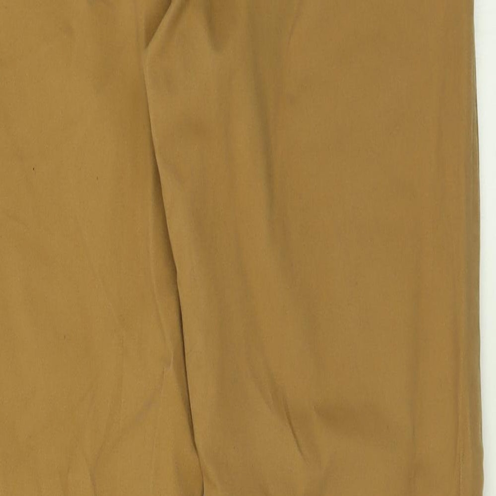 Primark Mens Brown  Cotton Chino Trousers Size 32 in L30 in Slim Button