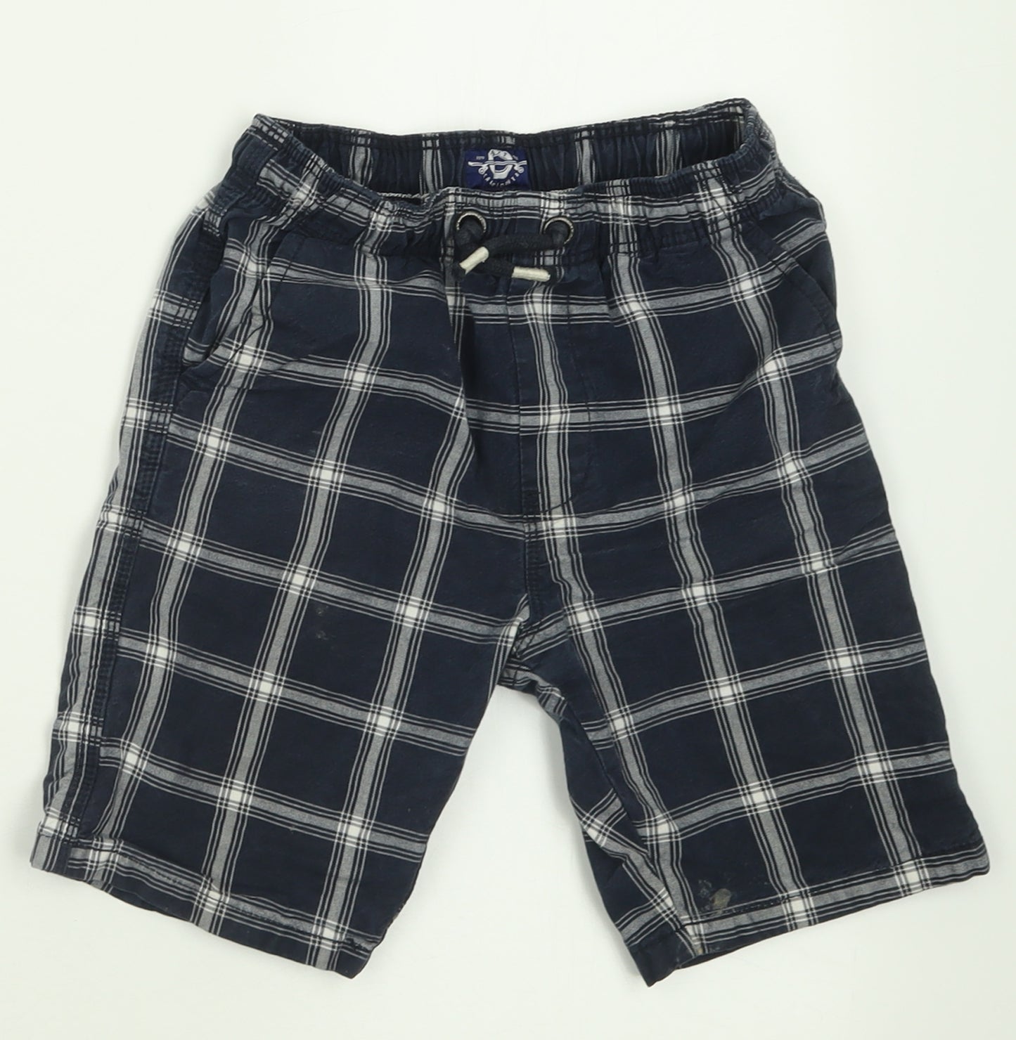 NEXT Boys Beige Plaid Cotton Bermuda Shorts Size 8 Years  Regular Tie