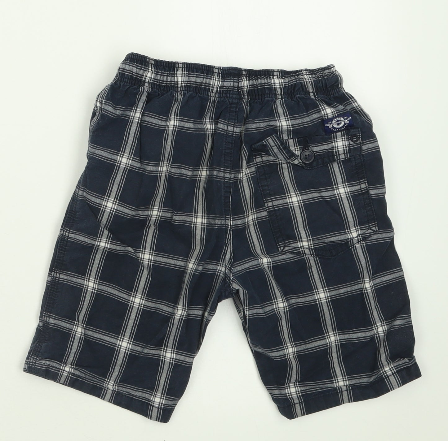 NEXT Boys Beige Plaid Cotton Bermuda Shorts Size 8 Years  Regular Tie