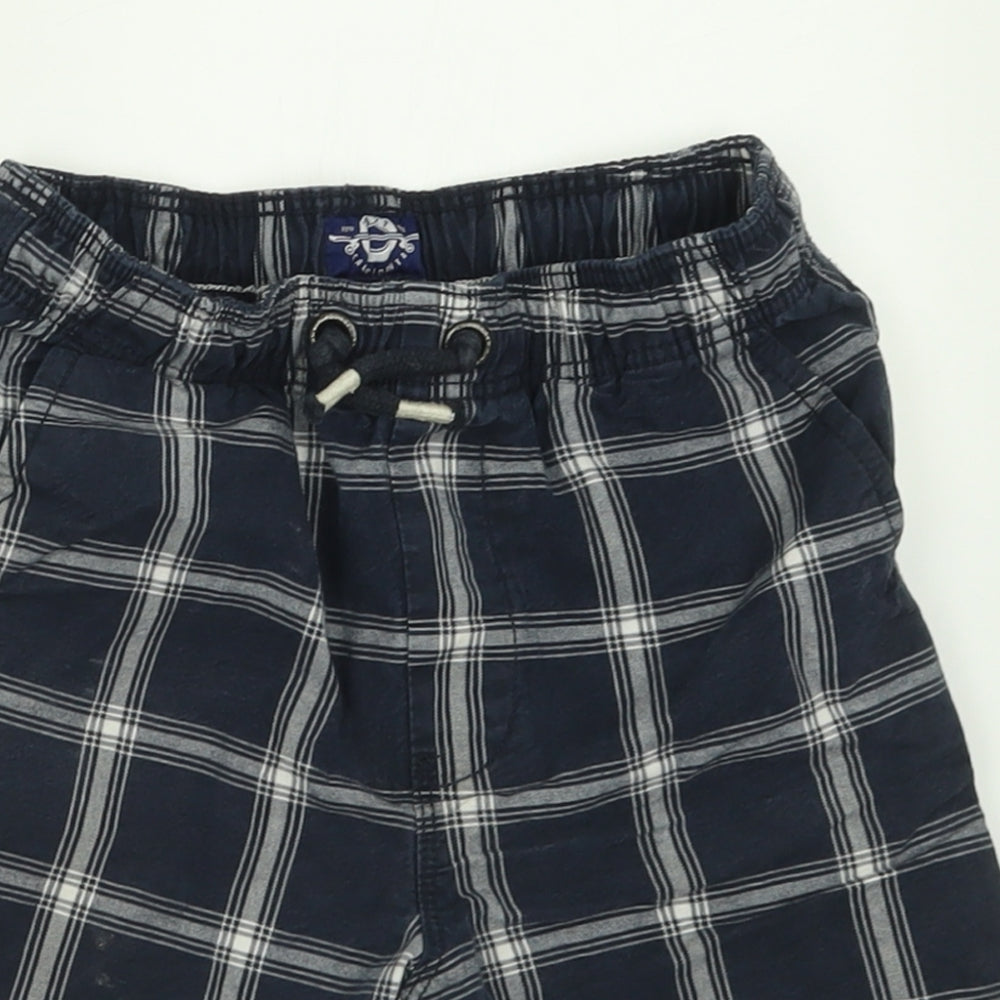 NEXT Boys Beige Plaid Cotton Bermuda Shorts Size 8 Years  Regular Tie