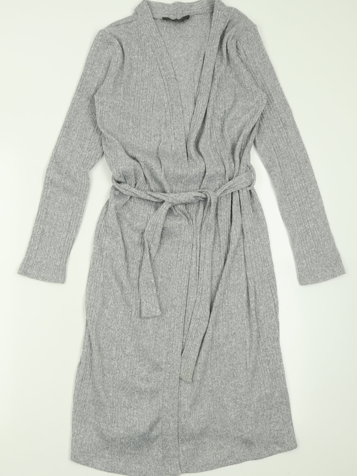 Primark Womens Grey V-Neck  Polyester Cardigan Jumper Size 2XS