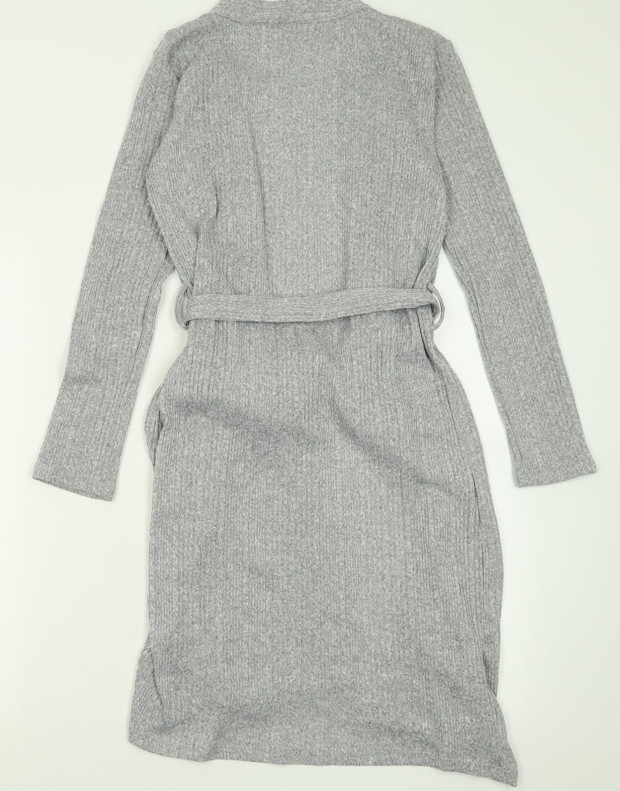 Primark Womens Grey V-Neck  Polyester Cardigan Jumper Size 2XS