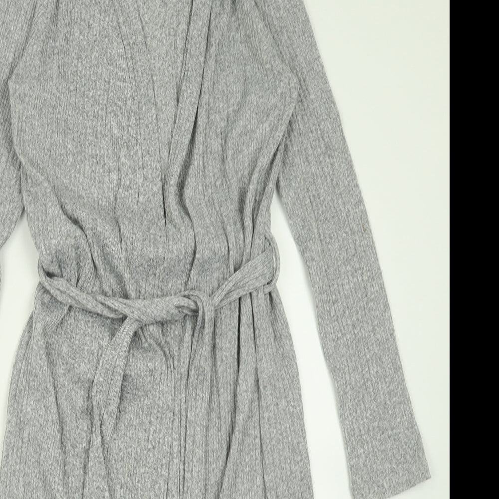 Primark Womens Grey V-Neck  Polyester Cardigan Jumper Size 2XS