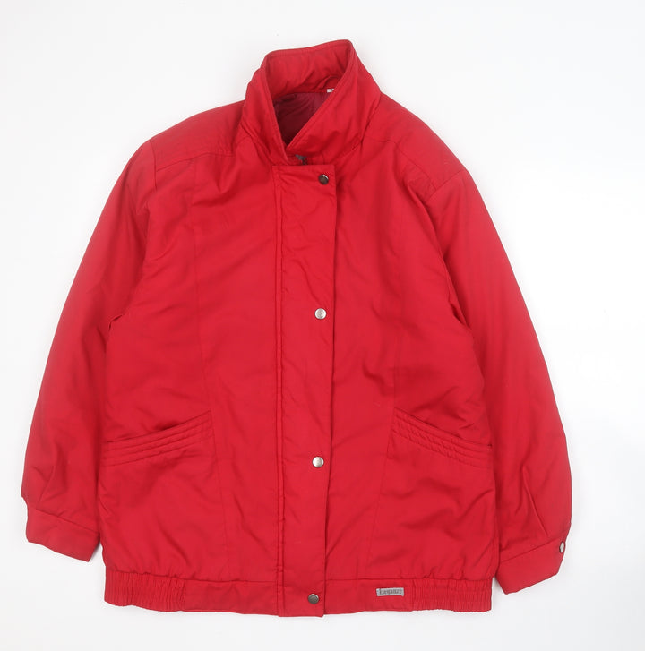 Eleganze Womens Red   Pea Coat Coat Size S  Zip