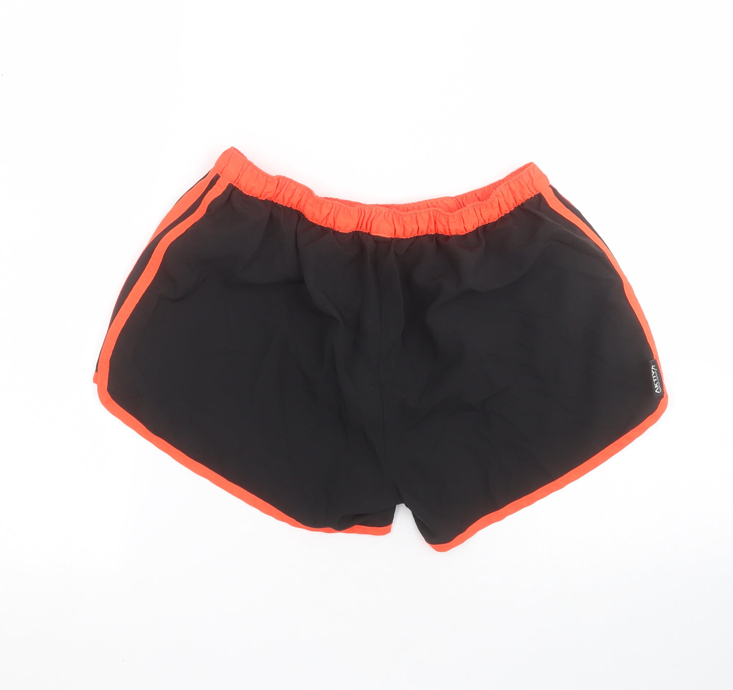 adidas Womens Black  100% Polyester Athletic Shorts Size 14 L4 in Regular Drawstring