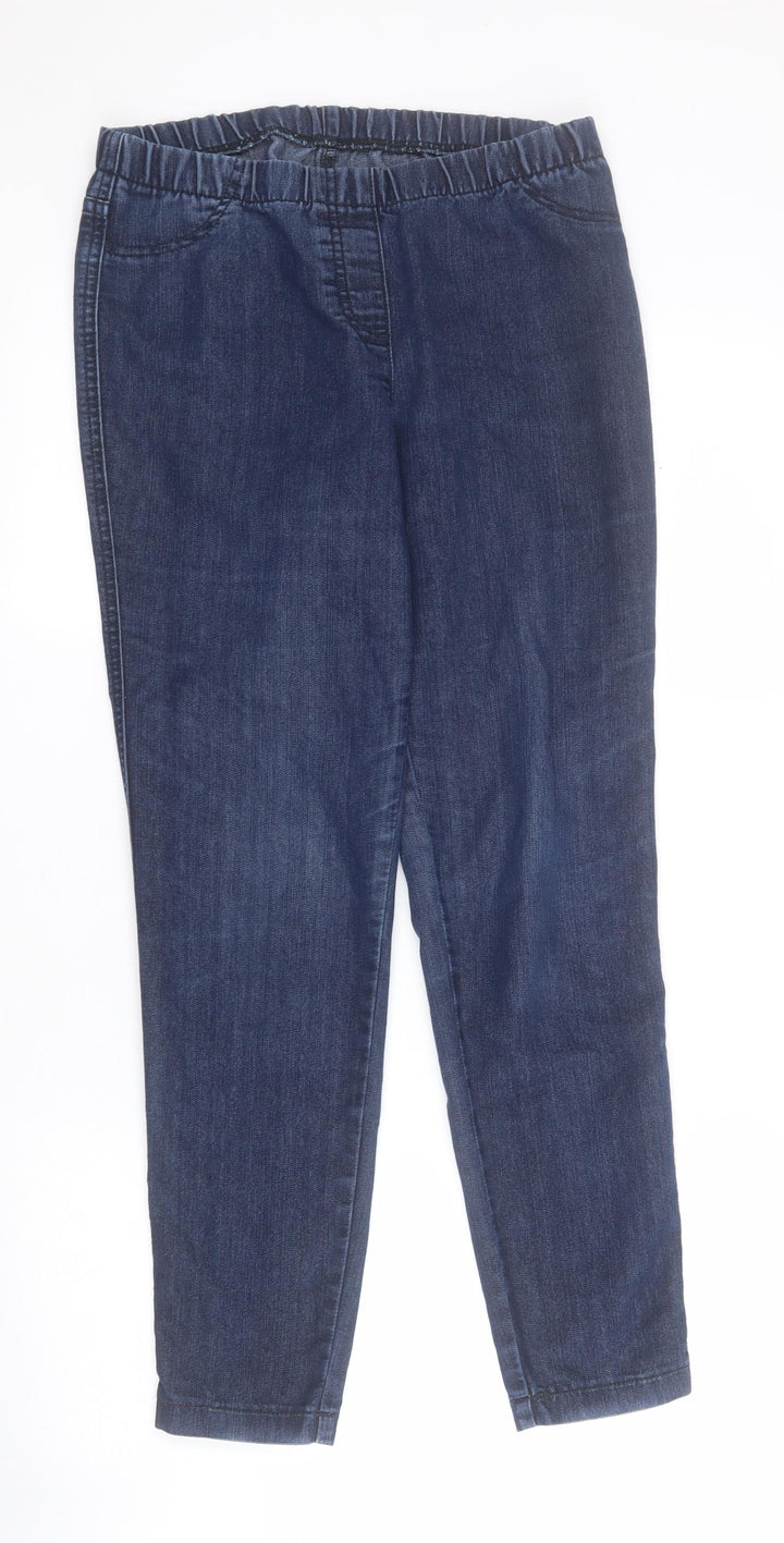 Marks and Spencer Womens Blue  Cotton Jegging Jeans Size 10 L28 in Regular