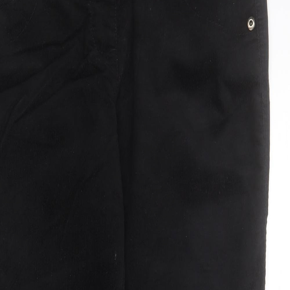 NEXT Womens Black  Cotton Trousers  Size 12 L30 in Regular