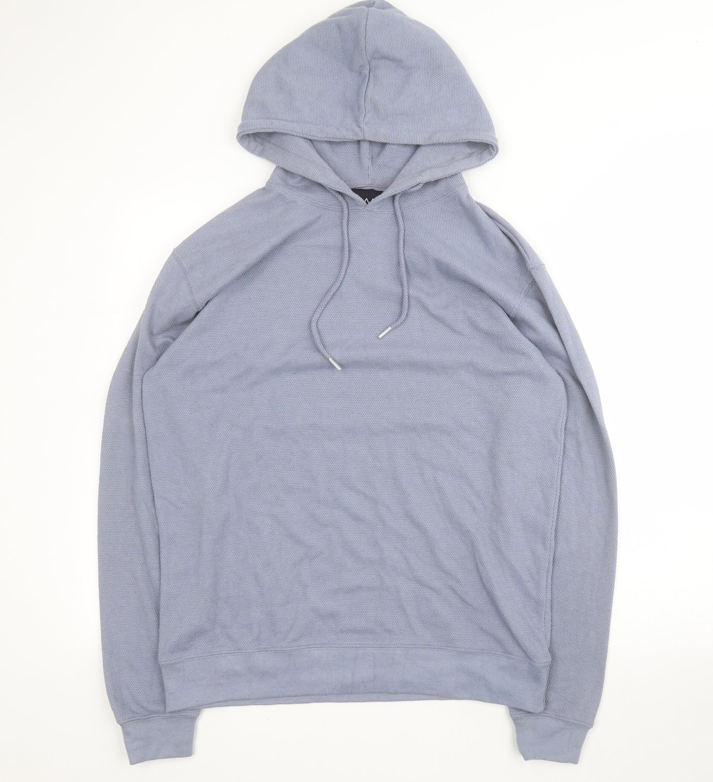 Boohoo Man Mens Blue  Cotton Pullover Hoodie Size M