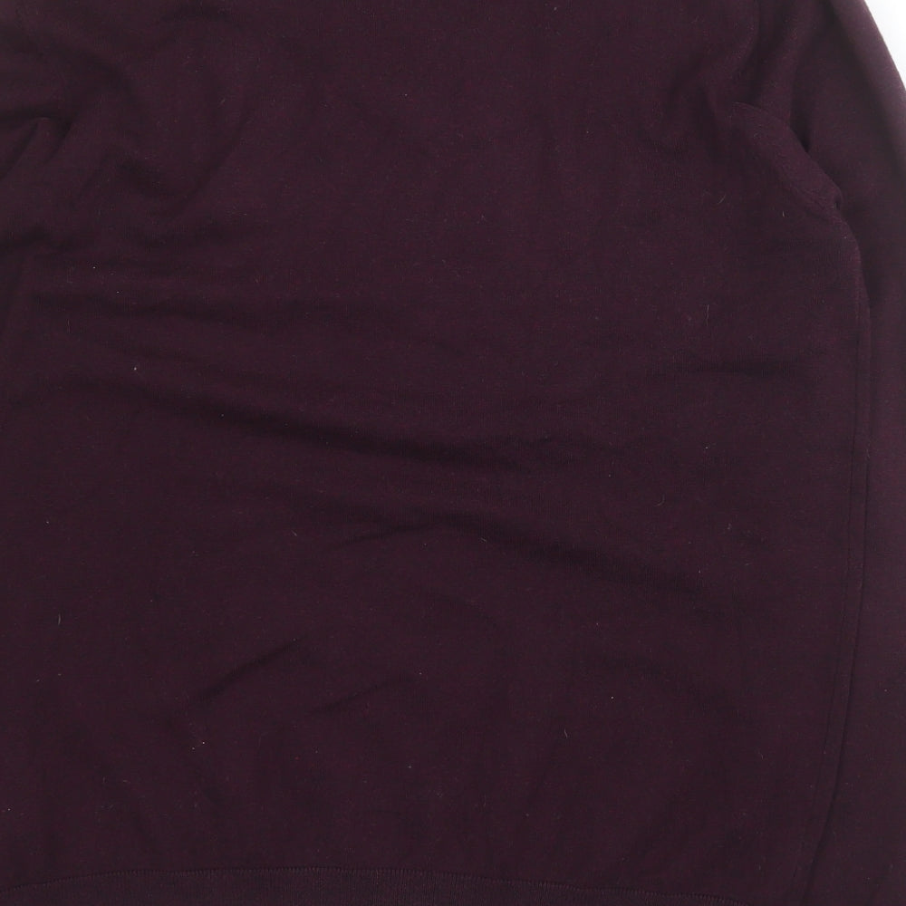 NEXT Womens Purple V-Neck  Cotton Pullover Jumper Size M