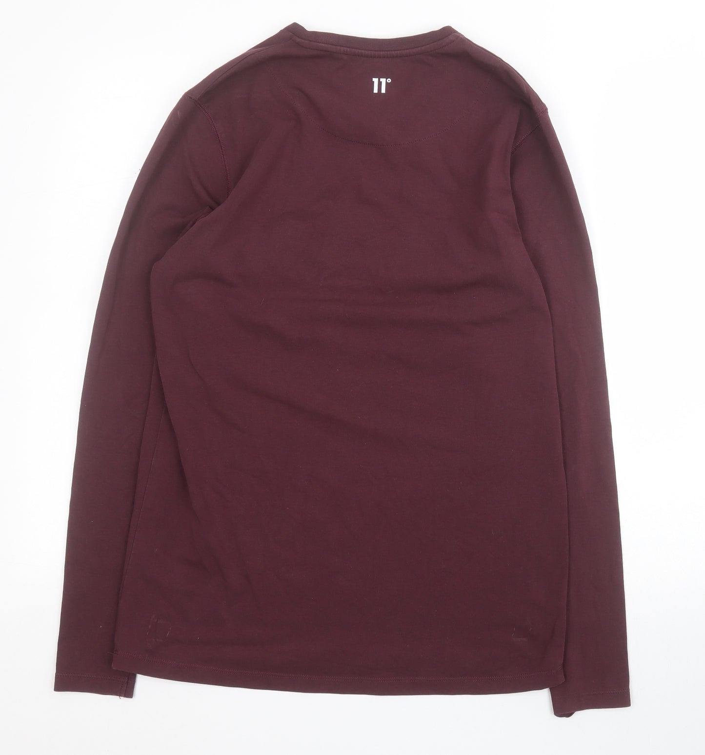 11 degrees Mens Purple  Cotton  T-Shirt Size M Crew Neck