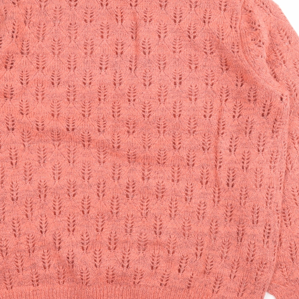 Matalan Womens Pink Crew Neck  Acrylic Pullover Jumper Size XL