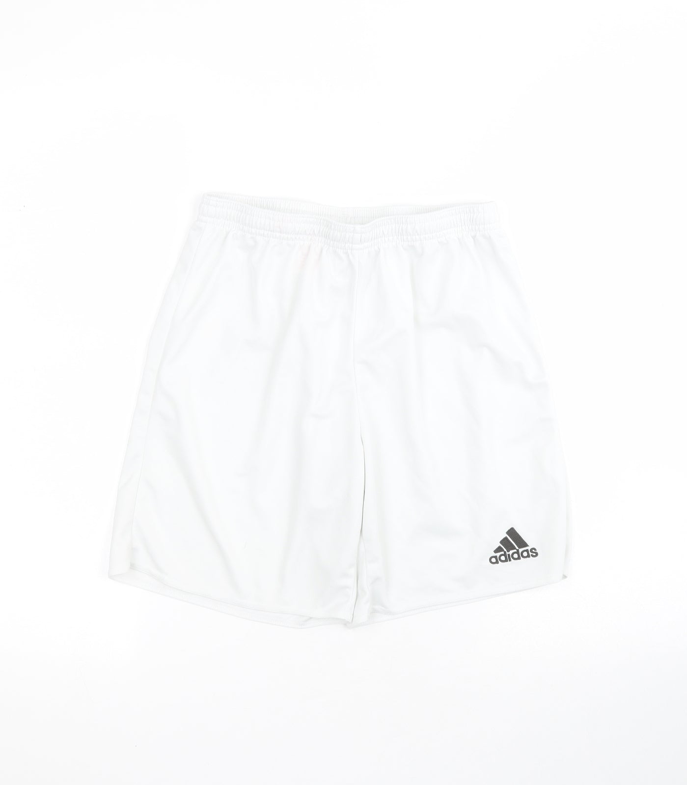 adidas Boys White  100% Polyester Sweat Shorts Size 15-16 Years  Regular Drawstring