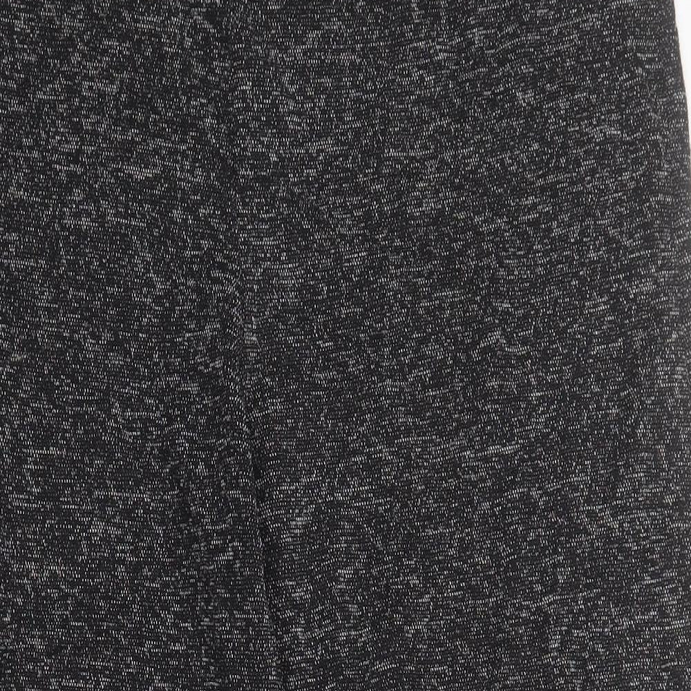 TU Womens Black  Polyester Cropped Trousers Size 20 L28 in Regular