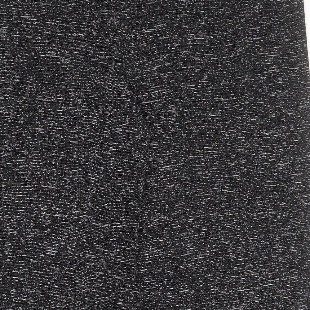 TU Womens Black  Polyester Cropped Trousers Size 20 L28 in Regular