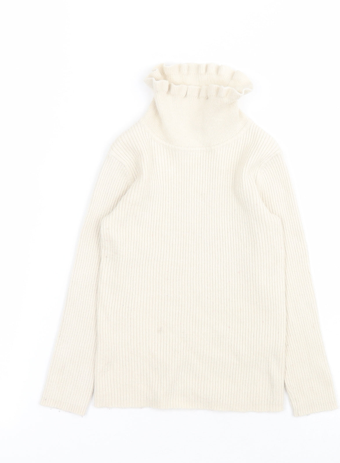 George Girls Beige High Neck  Viscose Pullover Jumper Size 2-3 Years  Pullover