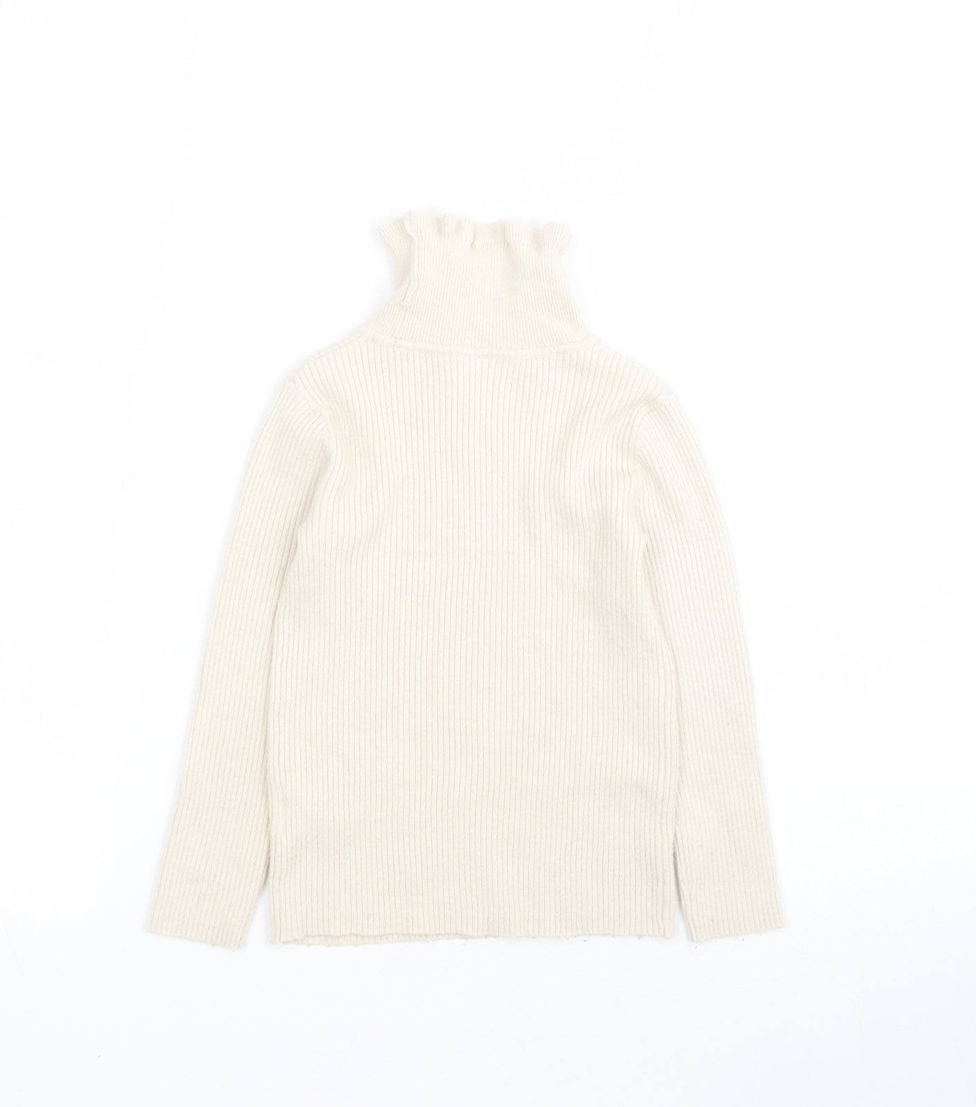 George Girls Beige High Neck  Viscose Pullover Jumper Size 2-3 Years  Pullover