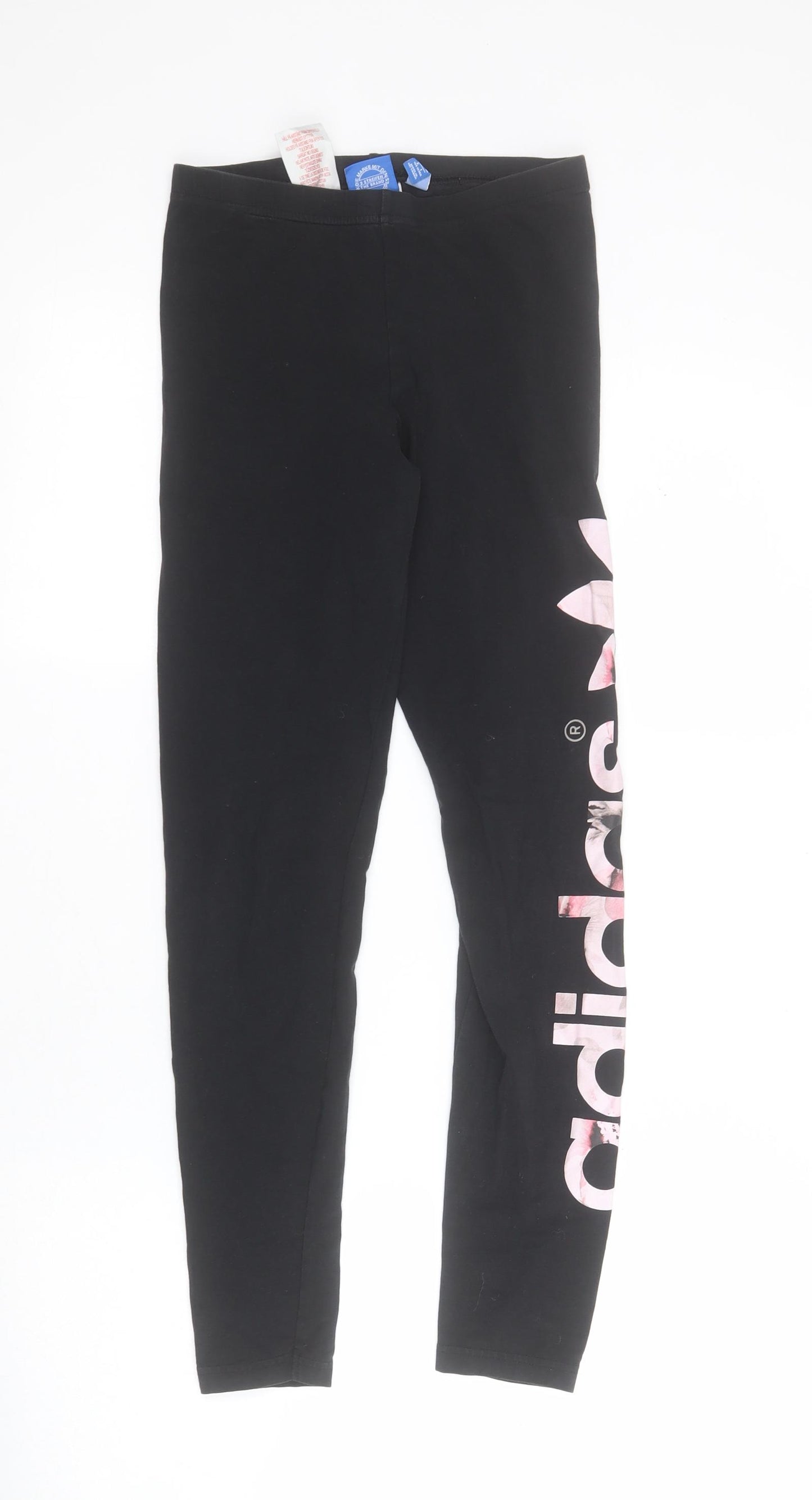 adidas Girls Black  Cotton Jogger Trousers Size 13-14 Years  Regular Pullover - Legging