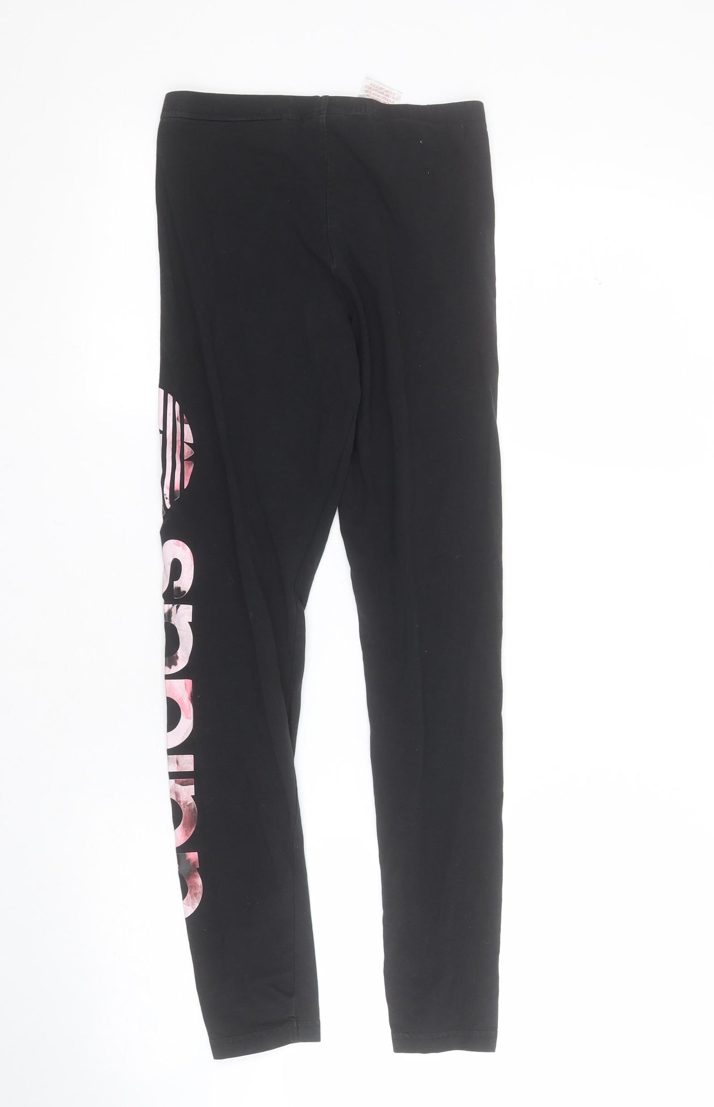 adidas Girls Black  Cotton Jogger Trousers Size 13-14 Years  Regular Pullover - Legging