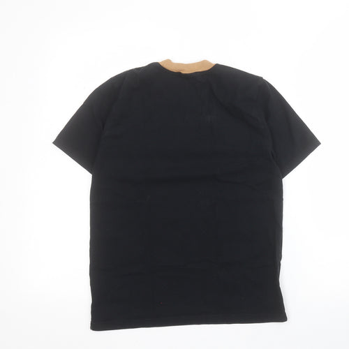 Active World Boys Black  100% Cotton Pullover T-Shirt Size 12 Years Crew Neck Pullover