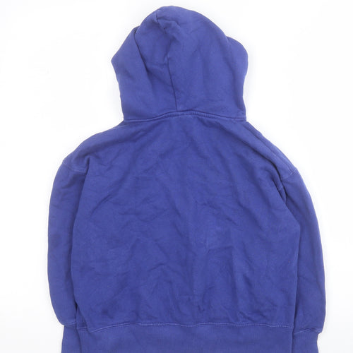Zara Boys Purple  Cotton Pullover Hoodie Size 8 Years  Pullover - Slogan