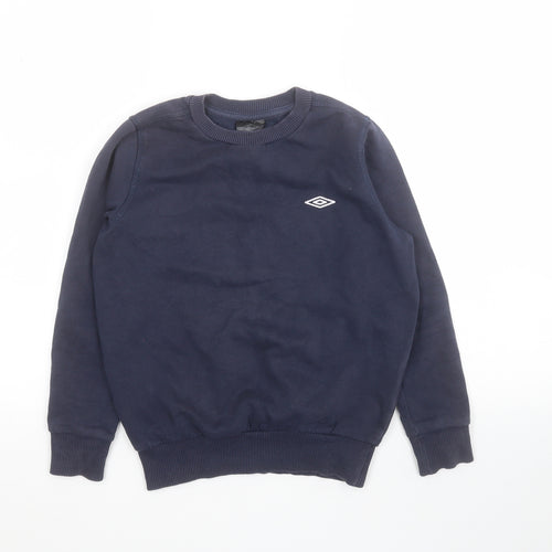 Umbro Boys Blue  Polyester Pullover Hoodie Size 7-8 Years  Pullover