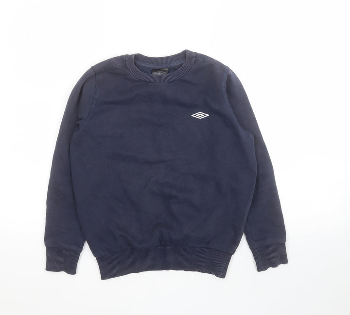 Umbro Boys Blue  Polyester Pullover Hoodie Size 7-8 Years  Pullover