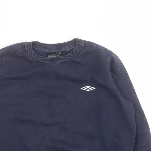 Umbro Boys Blue  Polyester Pullover Hoodie Size 7-8 Years  Pullover