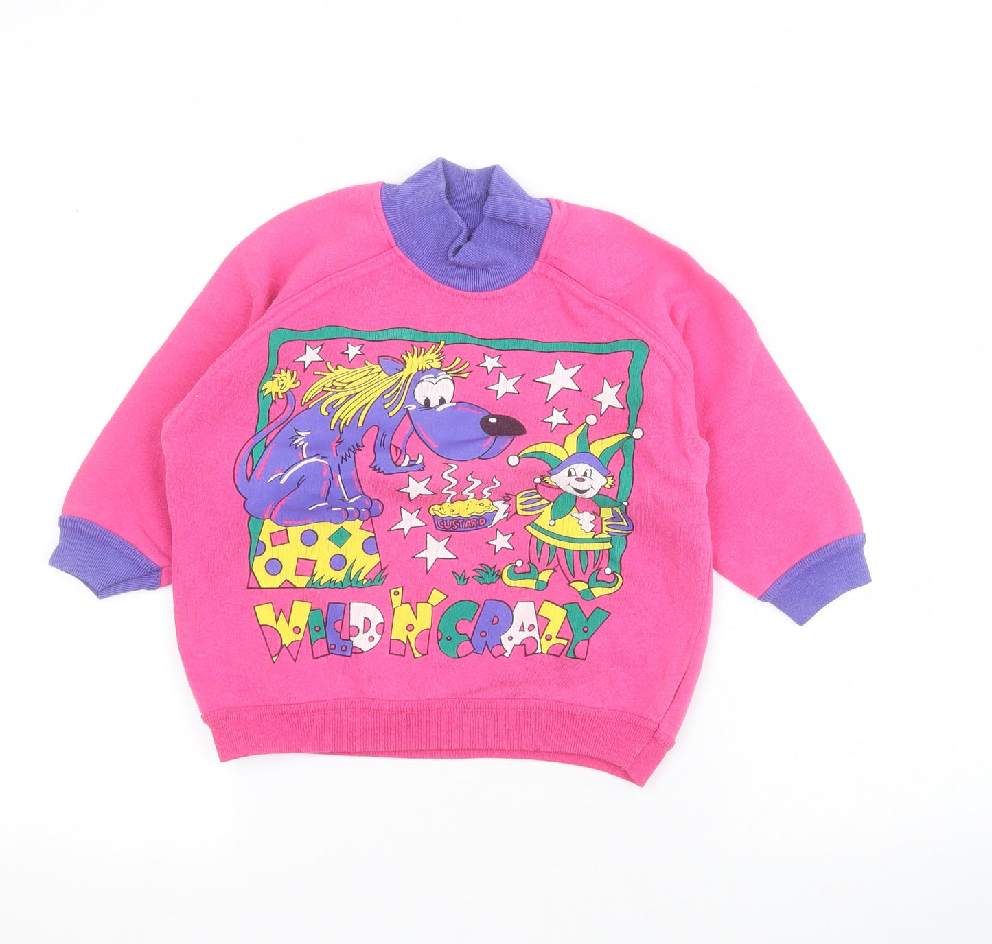 St Bernards Girls Pink  Cotton Pullover Hoodie Size 3-4 Years  Pullover