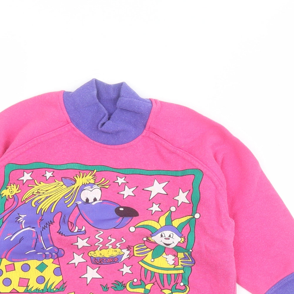 St Bernards Girls Pink  Cotton Pullover Hoodie Size 3-4 Years  Pullover