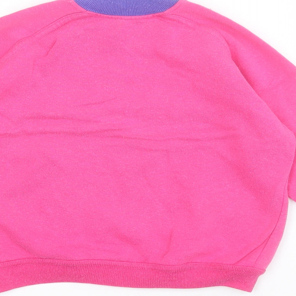 St Bernards Girls Pink  Cotton Pullover Hoodie Size 3-4 Years  Pullover
