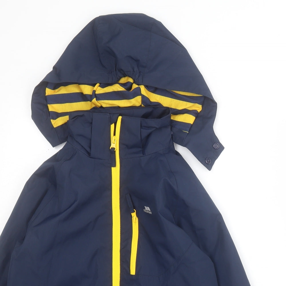 Trespass Boys Blue   Rain Coat Coat Size 9-10 Years  Zip