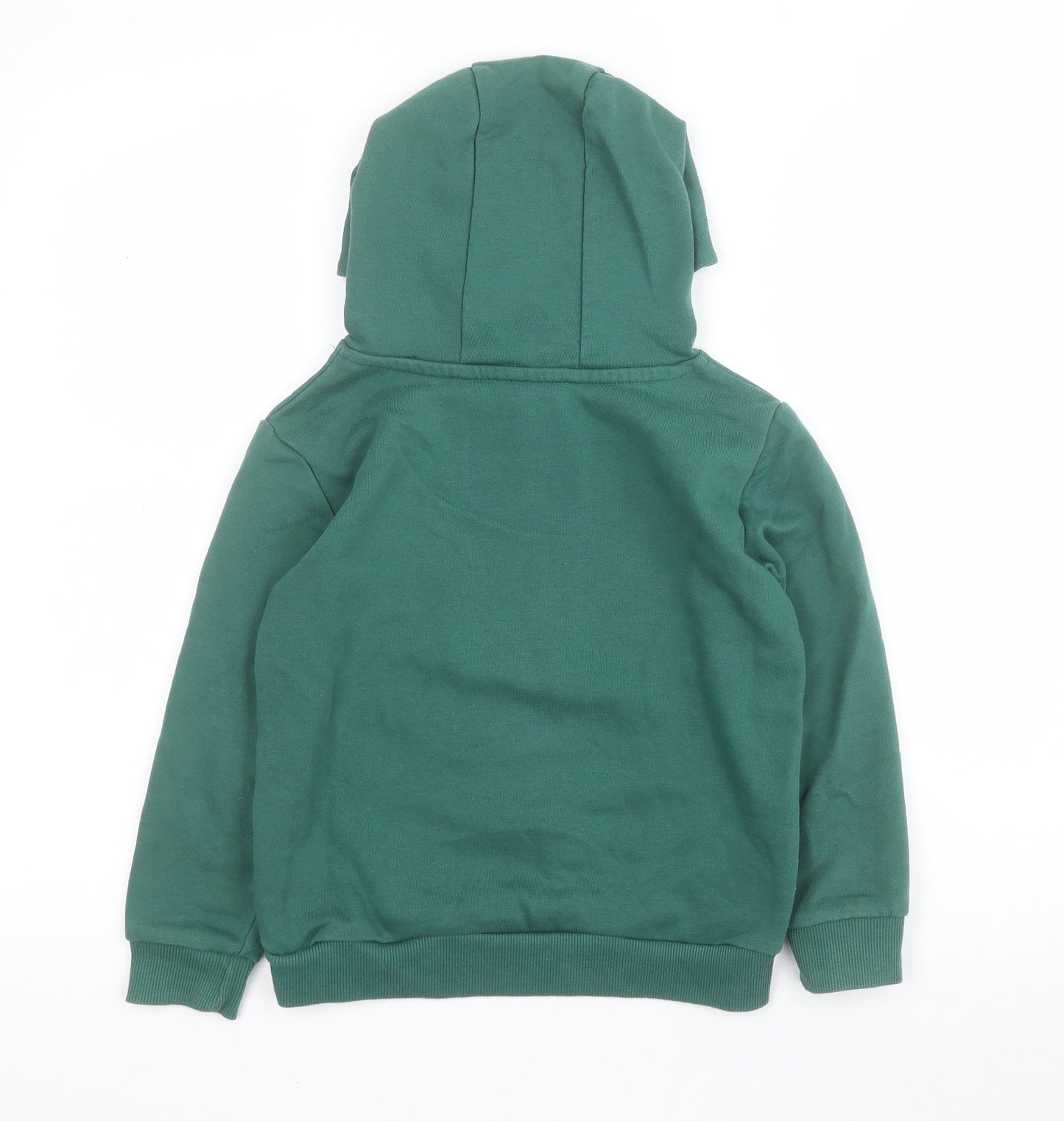 Dunnes Boys Green  Cotton Pullover Hoodie Size 6-7 Years  Pullover