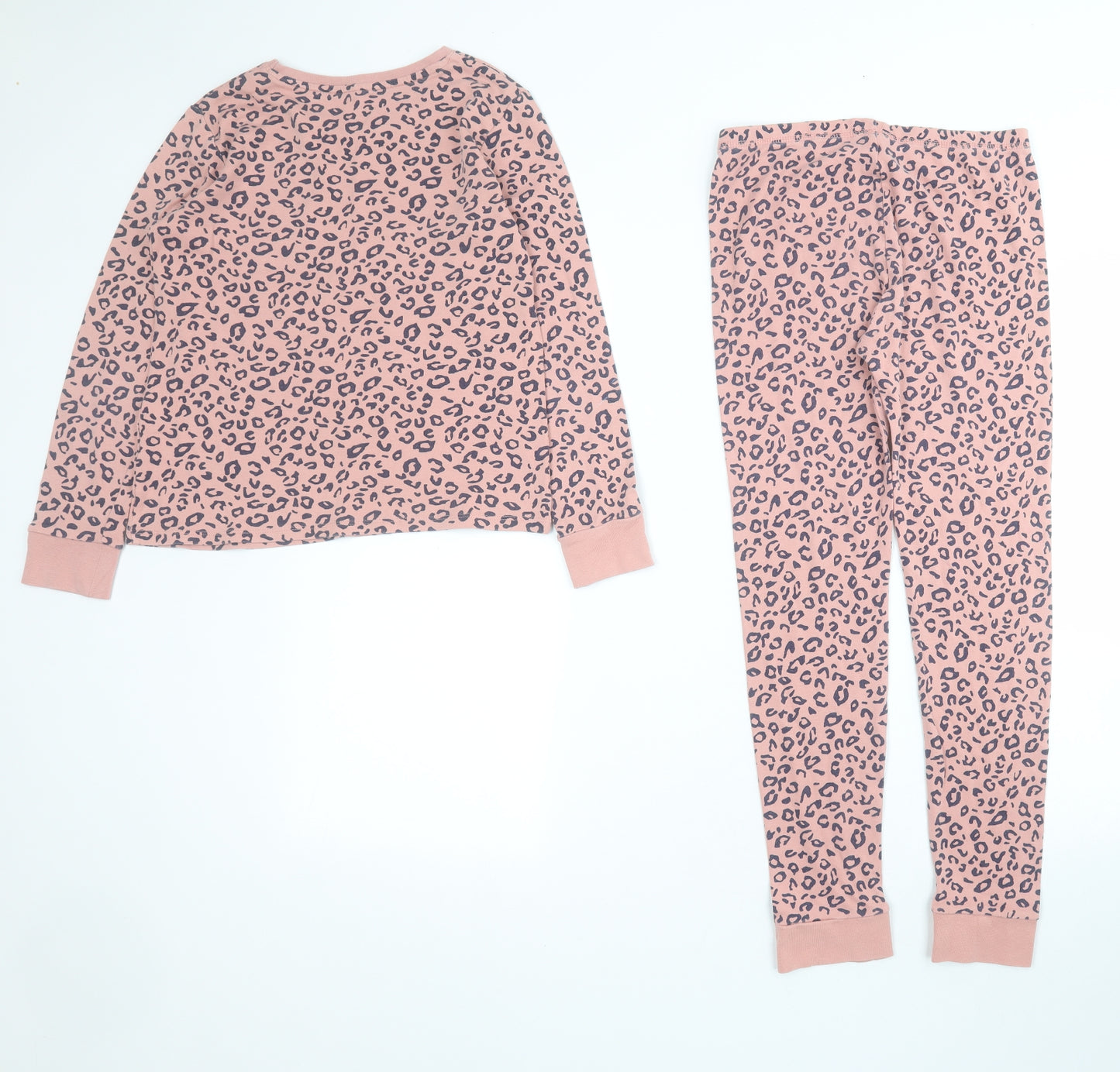 George Girls Pink Animal Print Cotton Top Pyjama Set Size 10-11 Years  Pullover