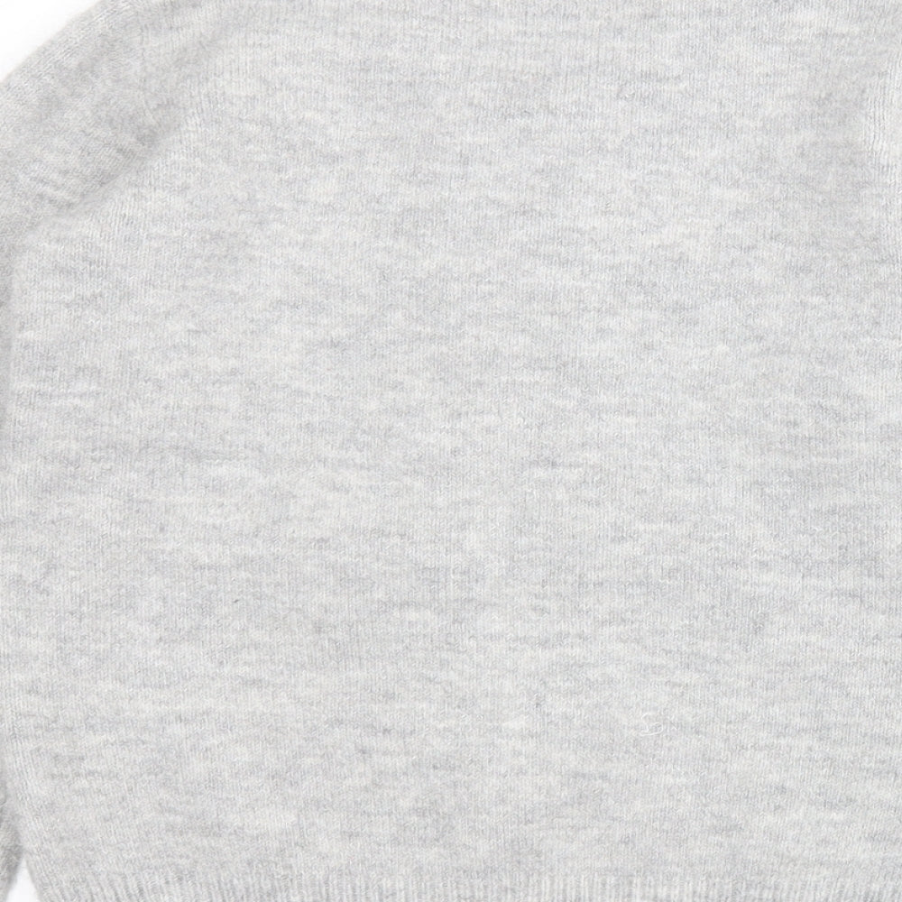 TU Womens Grey Round Neck  Acrylic Pullover Jumper Size 8   - Christmas