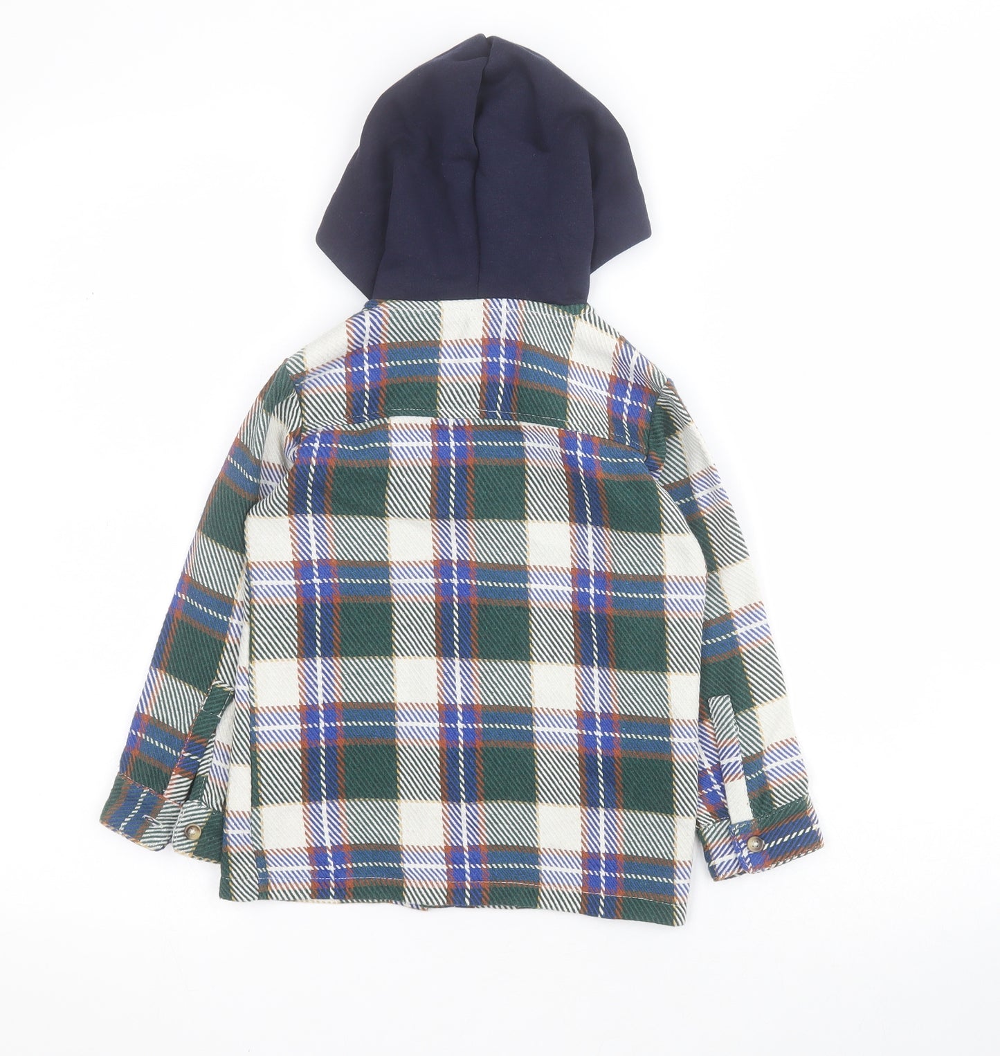 River Island Boys Multicoloured Plaid  Shirt Jacket Coat Size 4-5 Years  Button