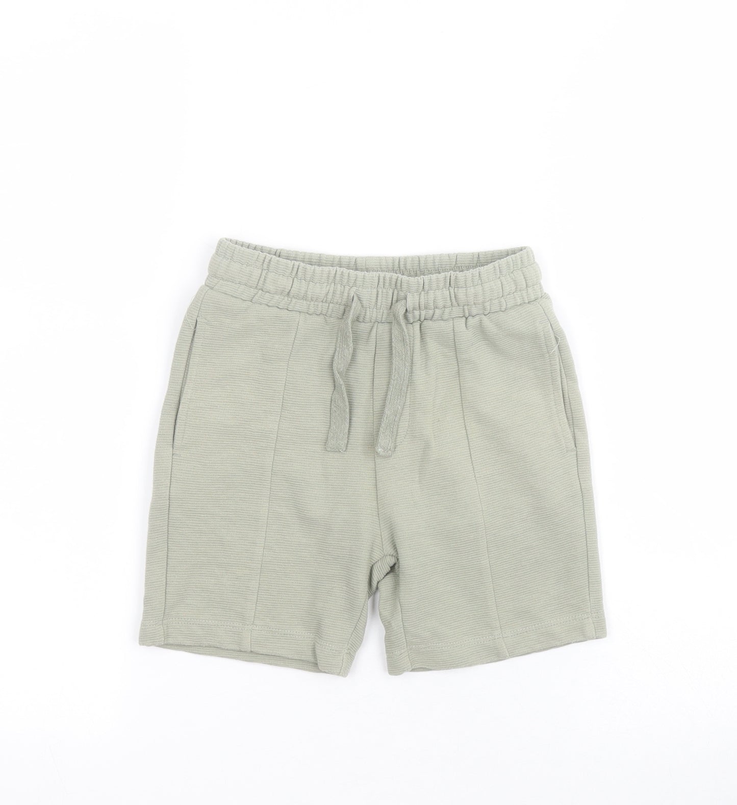 Matalan Boys Green  Cotton Sweat Shorts Size 5 Years  Regular Drawstring