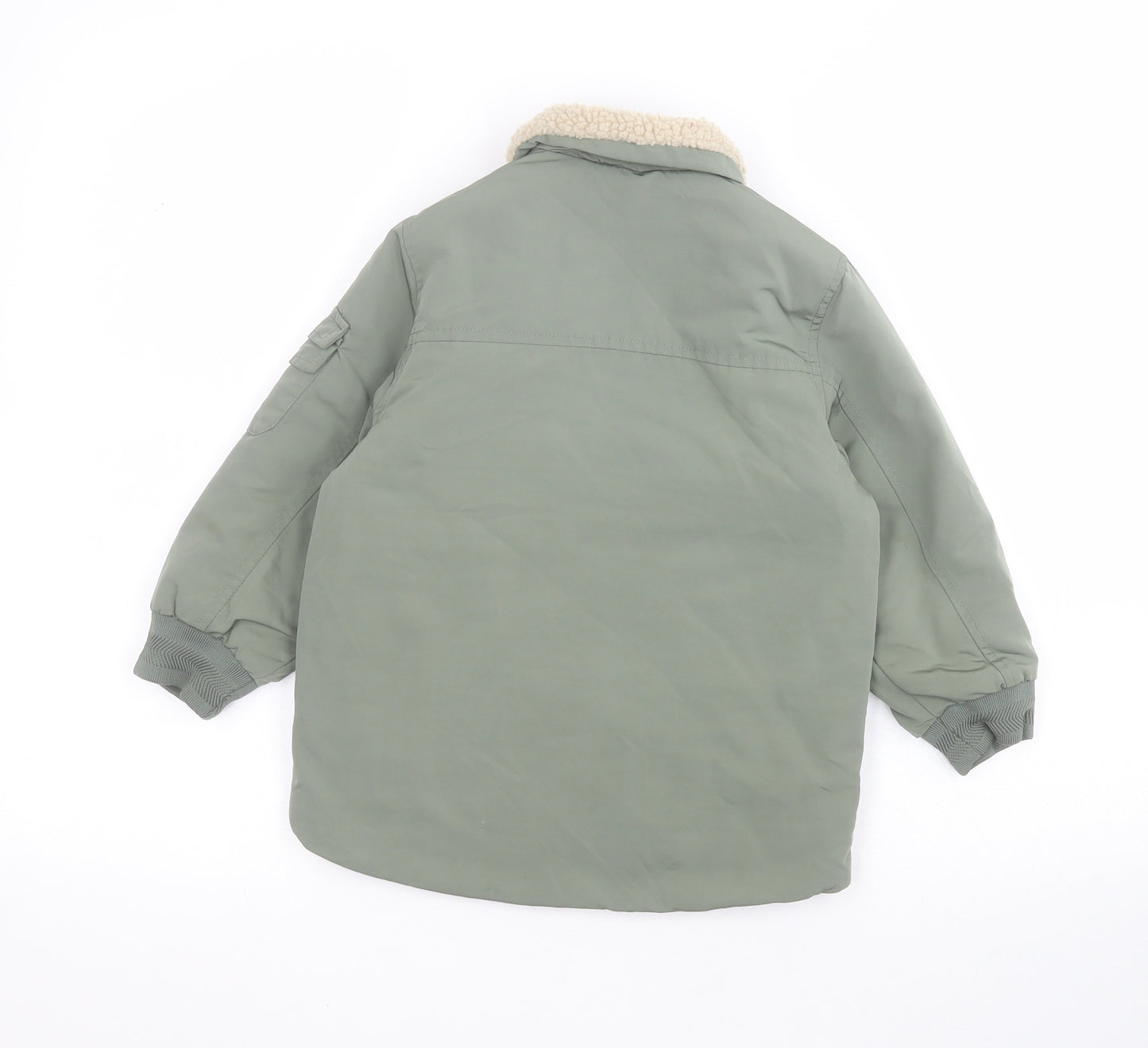 NEXT Boys Green   Pea Coat Coat Size 3-4 Years  Zip