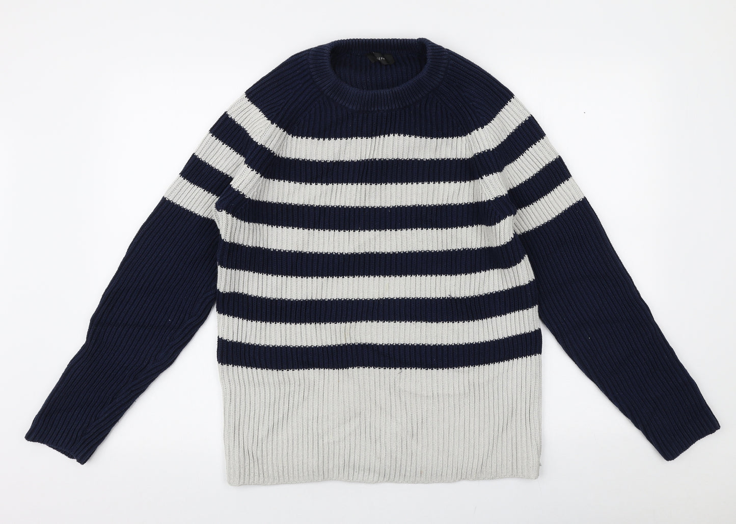 Joseph Mens Multicoloured Round Neck Striped Polyester Pullover Jumper Size XL