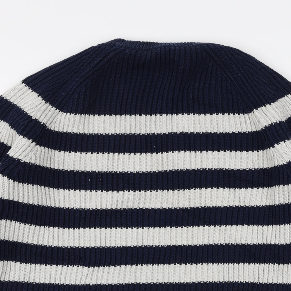 Joseph Mens Multicoloured Round Neck Striped Polyester Pullover Jumper Size XL