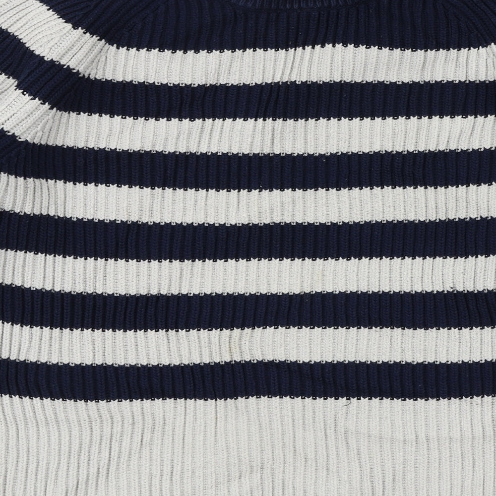 Joseph Mens Multicoloured Round Neck Striped Polyester Pullover Jumper Size XL