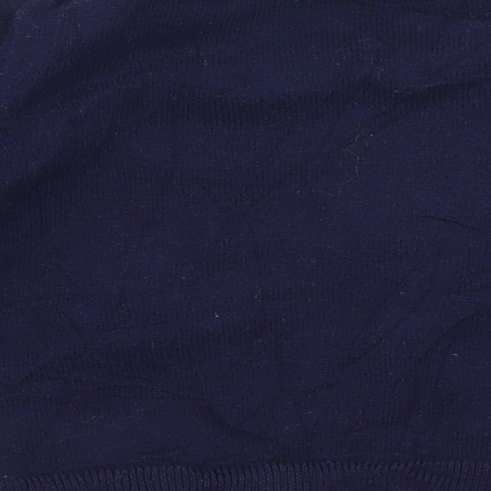 Gap Boys Blue  100% Cotton Pullover Jumper Size 6-9 Months  Button - Christmas Snowman