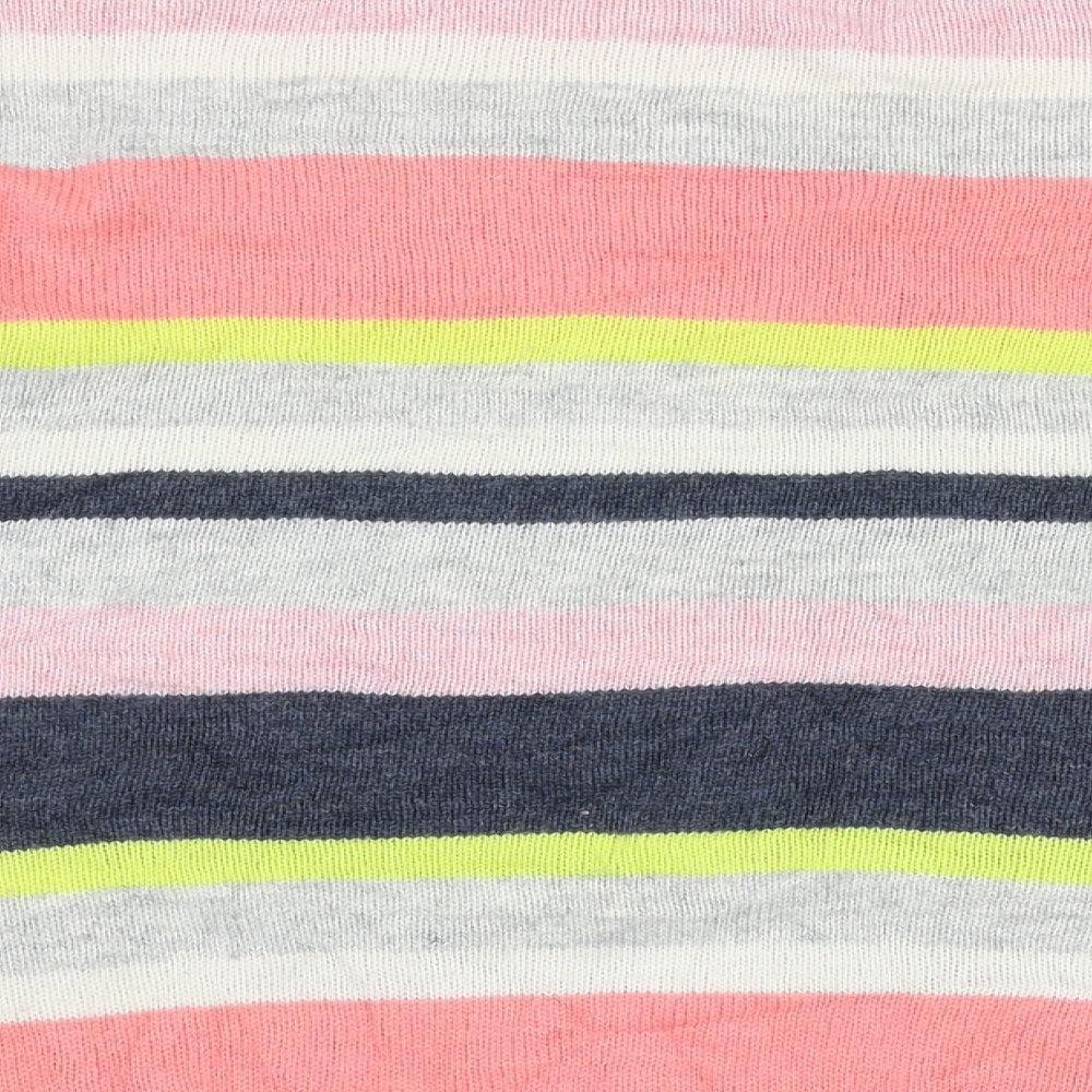 George Womens Multicoloured Round Neck Striped Acrylic Pullover Jumper Size 12