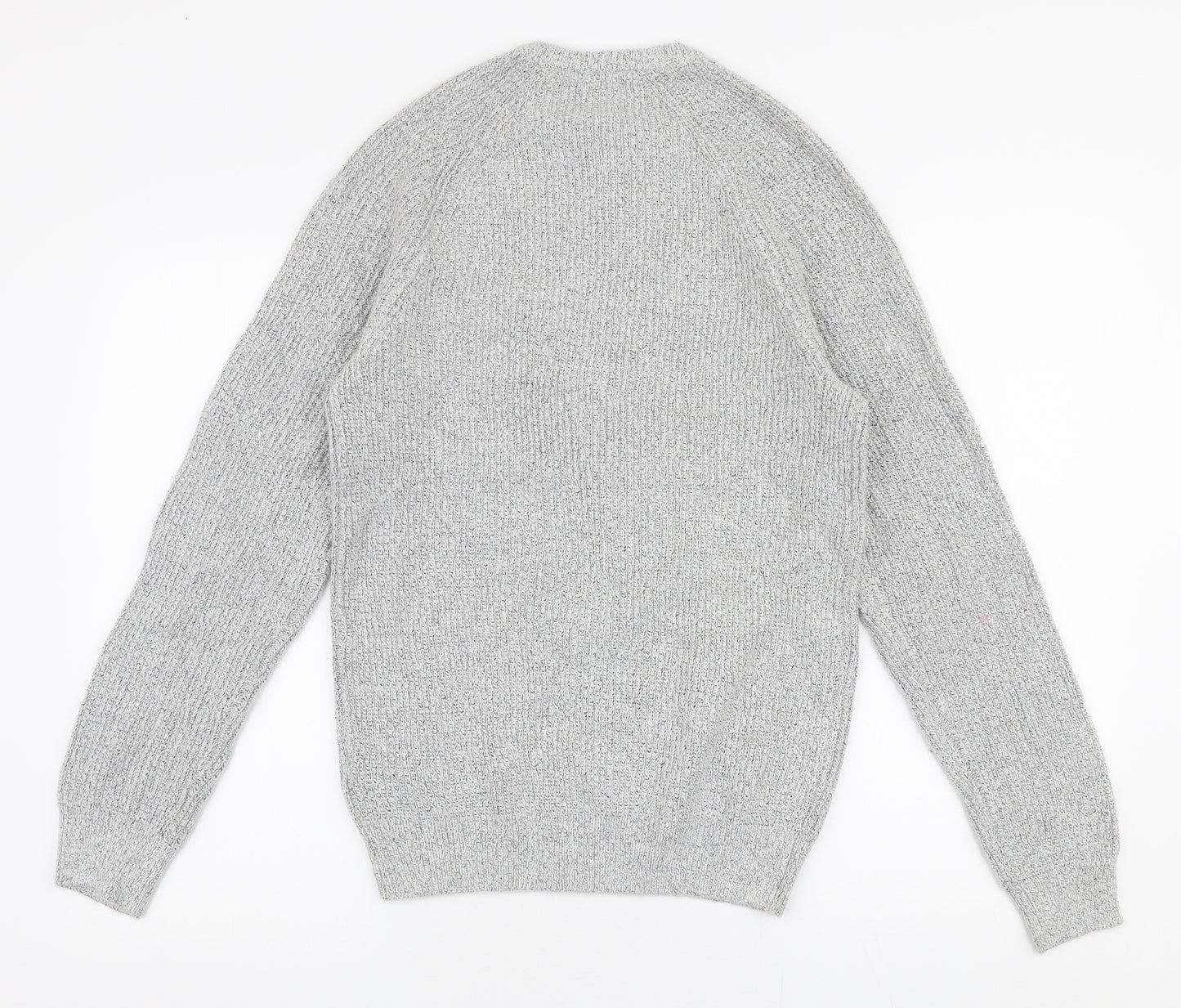 Marks and Spencer Mens Grey Round Neck  Polyamide Pullover Jumper Size S