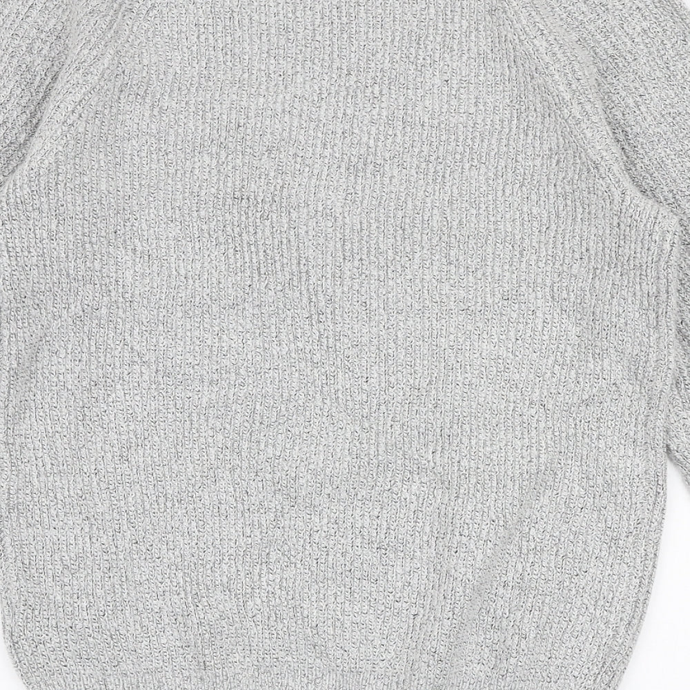 Marks and Spencer Mens Grey Round Neck  Polyamide Pullover Jumper Size S