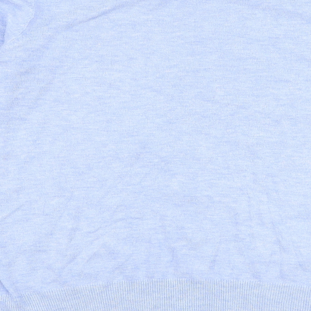 Marks and Spencer Womens Blue Round Neck  Viscose Cardigan Jumper Size 14