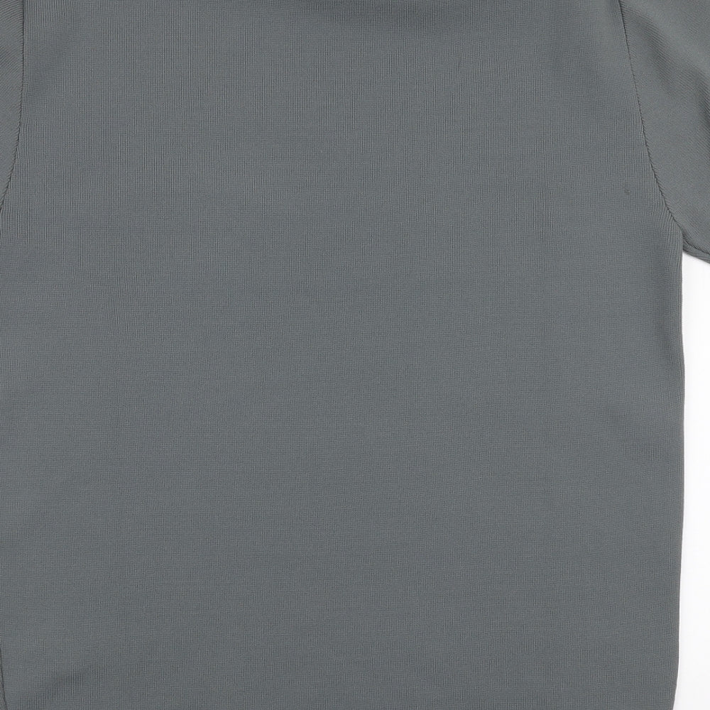 River Island Mens Grey  Polyester  T-Shirt Size XL High Neck
