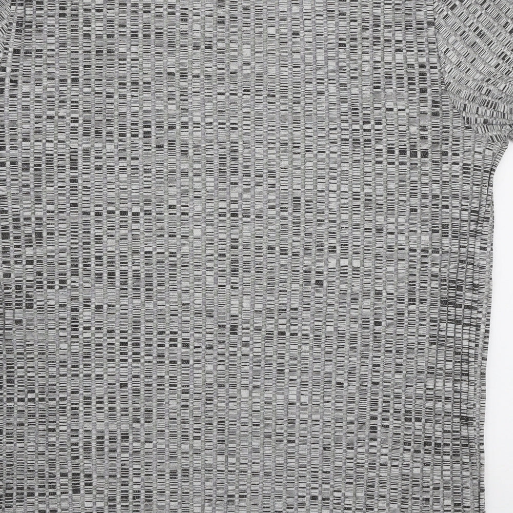 River Island Mens Grey  Polyester  T-Shirt Size M Round Neck