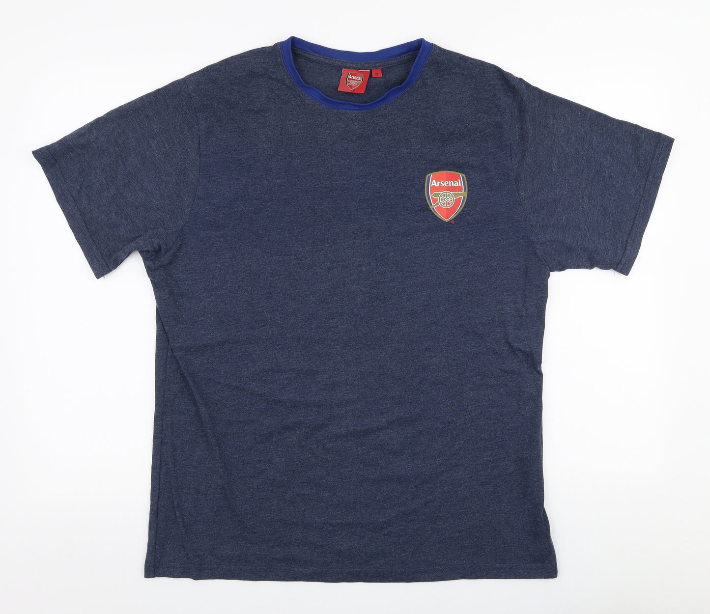 Arsenal FC Mens Blue  Cotton  T-Shirt Size M Round Neck